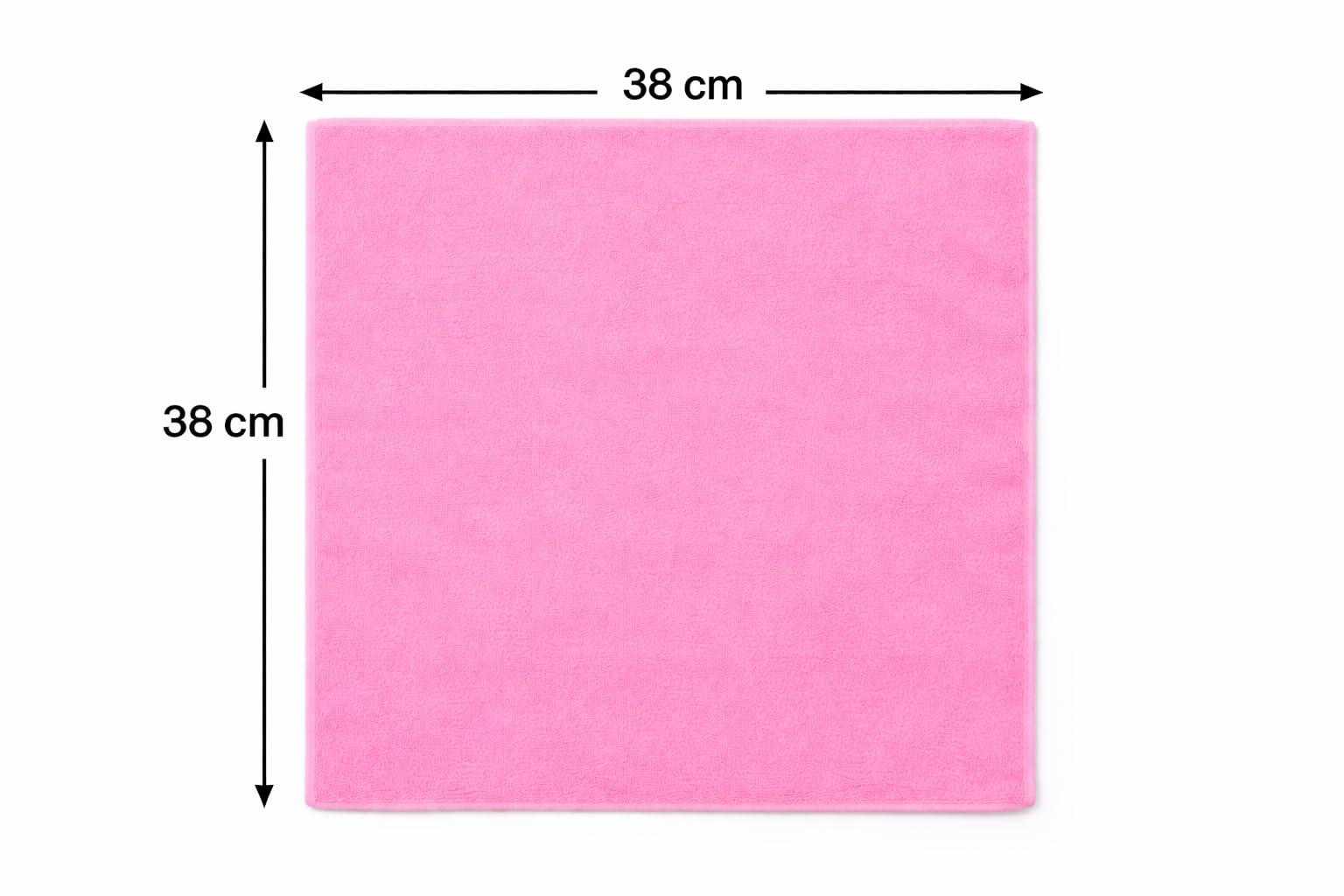 Bayli 200 Stück Mikrofasertücher 38x38 cm – Putztuch Poliertuch 210 g/m² für Autopflege, Fenster, Haushalt & Gewerbe – Farbe Rosa