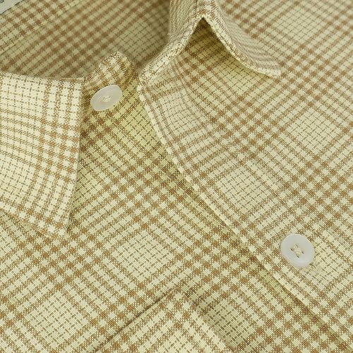 Image of GHPC Cottswool Winter Wear Woolen Glen Plaid Checks Full Sleeves Regular Fit Formal Shirt for Men