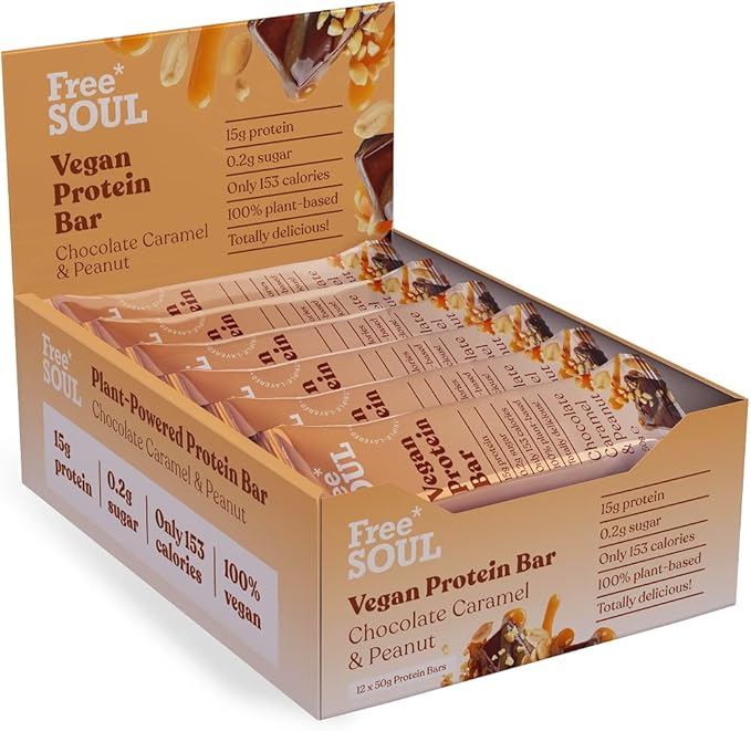 Free Soul Vegan Protein Bar Plant Based Chocolate Protein Bar High