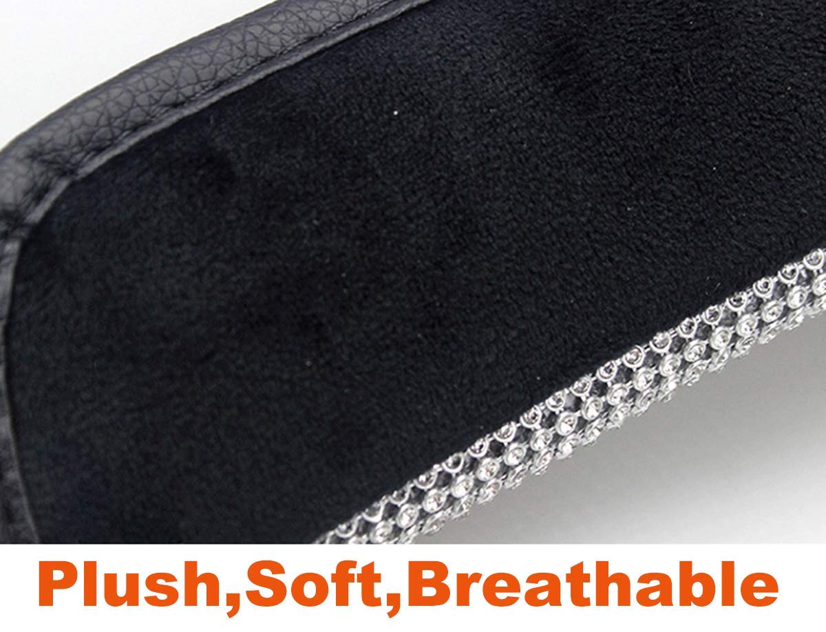 U M 4 Packs Bling Bling Seat Belt Shoulder Pads Luster Crystal Car Seatbelt Covers Diamond Car Decor — view 5