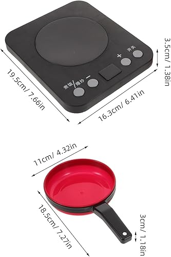Miniatura 6 de SUPVOX 1 juego de electrodomésticos de cocina para niños estufa de inducción realista con sonido y luz, cacerola de juego de simulación, juguete de
