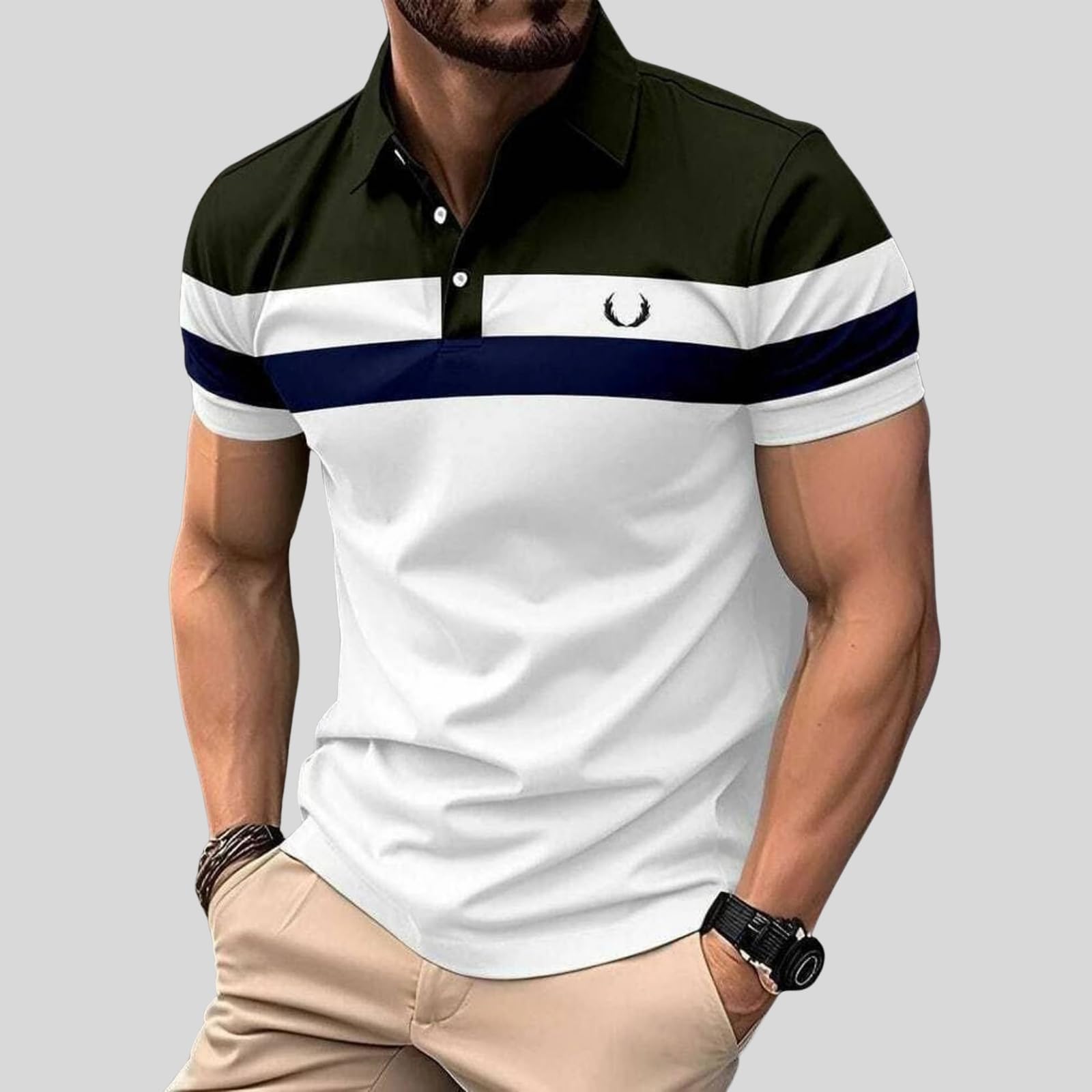 This Polo Offers a That flatters All Body Types While ensuring All-Day Comfort. Its Versatile Design Makes it Suitable for Both Casual outings and More Formal Occasions Olive