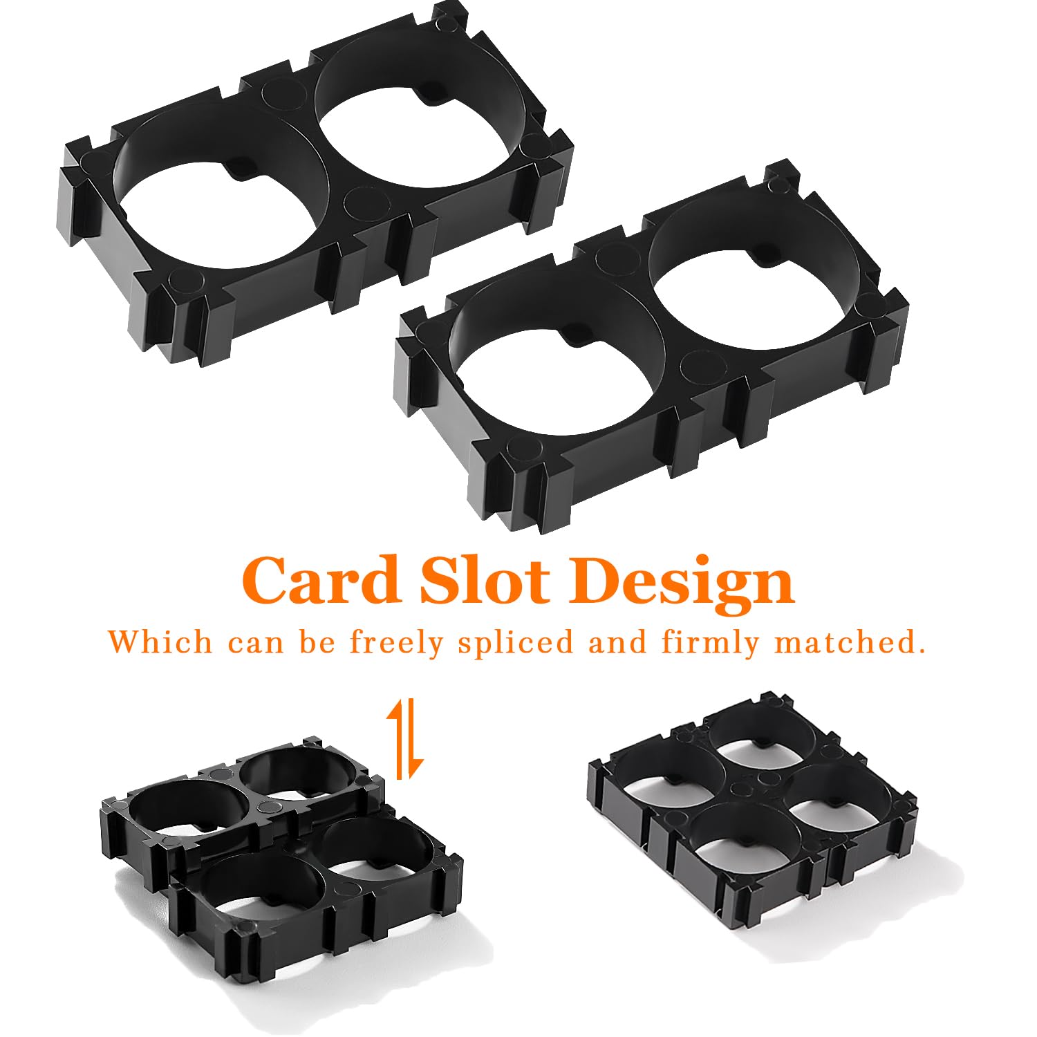 100 Supports Piles 18650 + Bande Nickel 3m - Pour Batteries Li-Ion - Montage Facile
