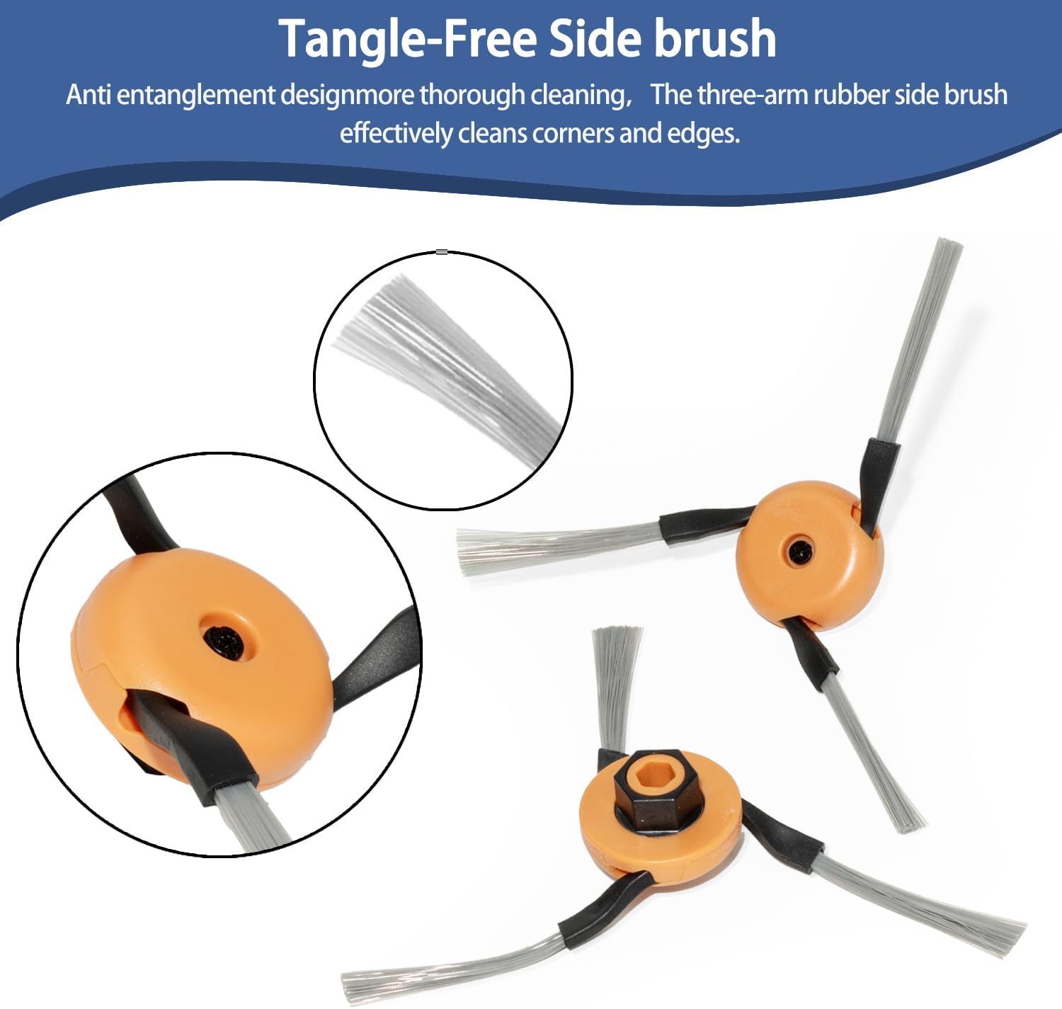 Replacement Accessories Kit Compatible with ﻿Dreame X60 Max Ultra Complete/X60 Ultra Robot Vacuum Parts,1 Main brush 4 HEPA filter 6 Mop Pad 6 Side brush 6 Dust bags