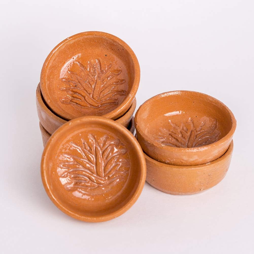 Hand-Crafted Traditional Terra Cotta Mezcal Copitas, 1.75oz, Set of 6
