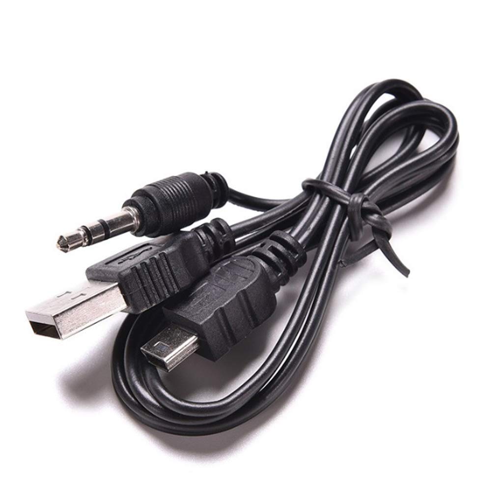 Suitable for Speaker Mp3 MP4 Player 50cm 1PC Mini Male to Male 2.0 5pin Standard + 3.5mm AUX Audio Jack Connection Adapter Cable