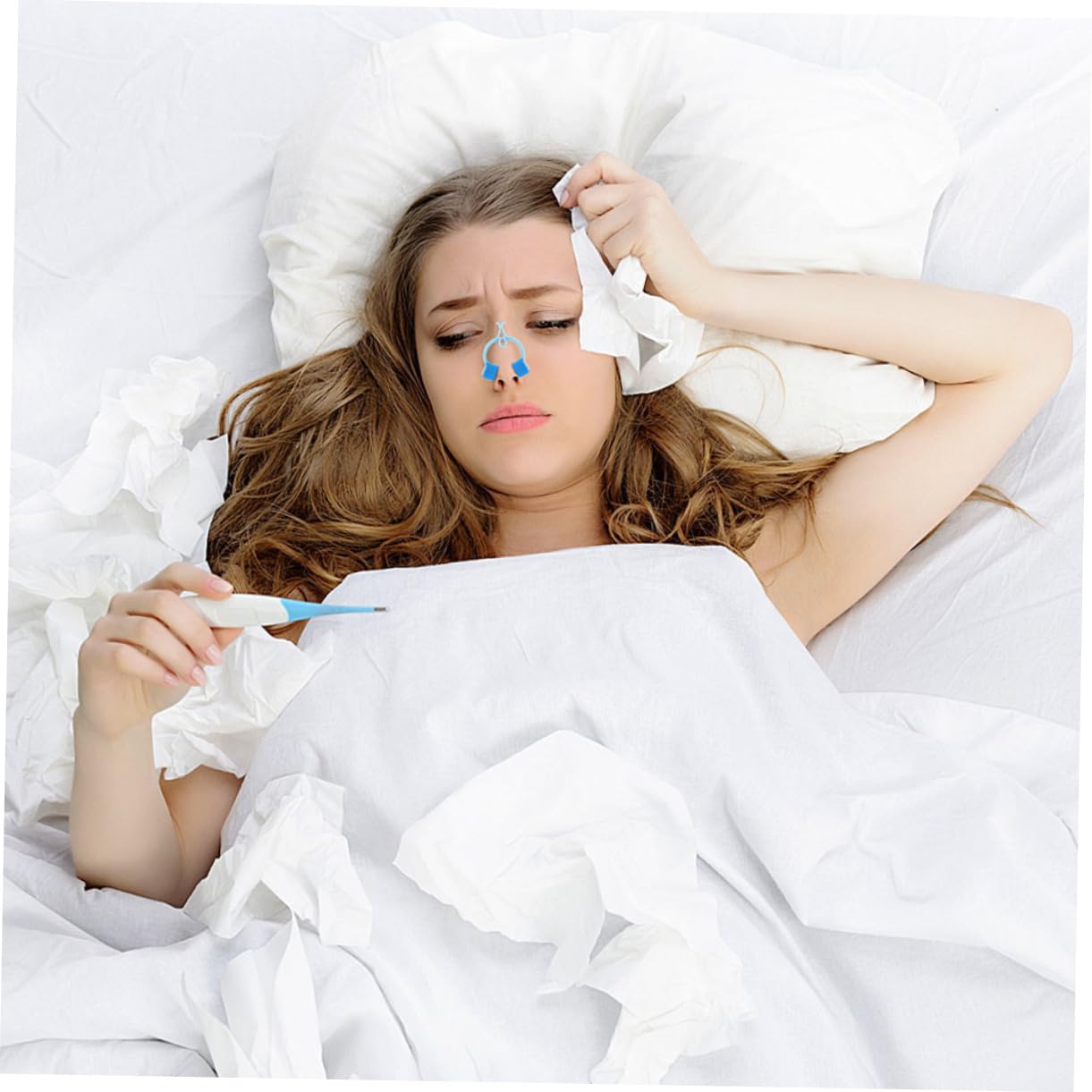 Ipetboom 4pcs Portable Nose Stop Clips Professional Nasal Clips for Nose Correction Durable Non Skid Design for Everyday Use