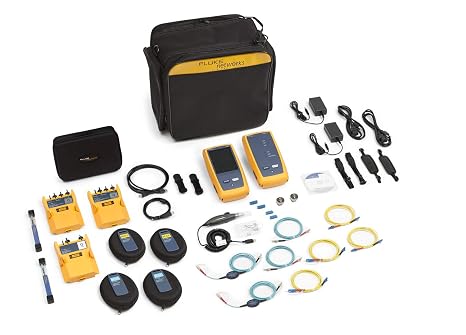 Fluke Networks OptiFiber & CertiFiber Pro QUAD OTDR and OLTS for Fiber Optics Certification and Troubleshooting, V2, with WiFi & Inspection