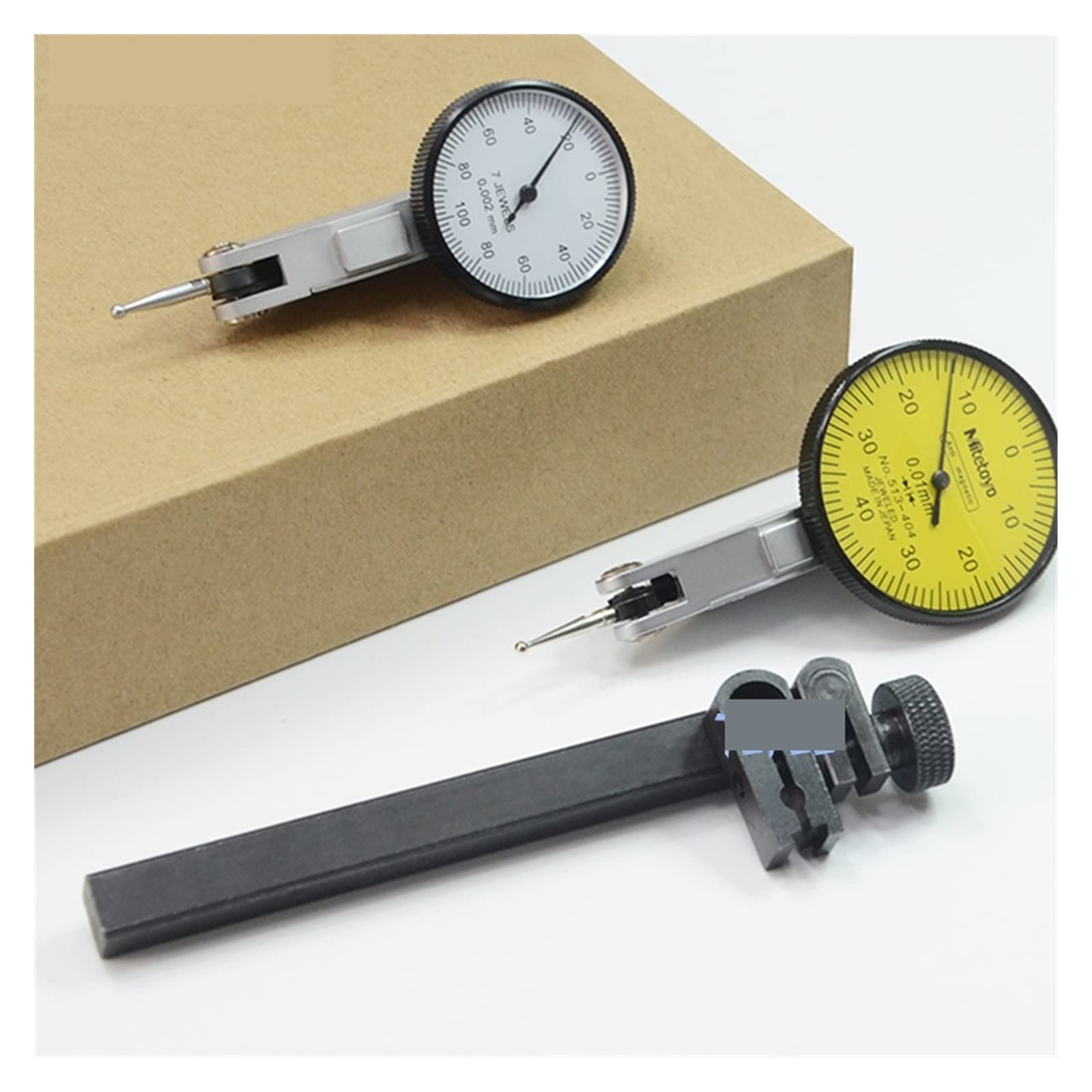 Comparatore Centesimale, Lunghezza 100mm Estensione Morsetto rotante Misuratore di altezza quadrante digitale Leva Indicatore di test del quadrante Connettore Braccio di supporto Supporto di supporto