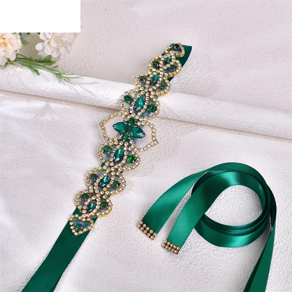 Cinturón de diamantes de imitación para novia, vestido de Navidad, accesorios de fiesta