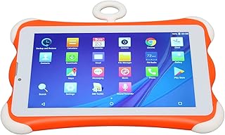 Tablet infantil WiFi, proteção ocular de 7 polegadas 1280 x 800 tablet infantil Dual SIM Dual Standby Laranja para leitura (plugue dos EUA)