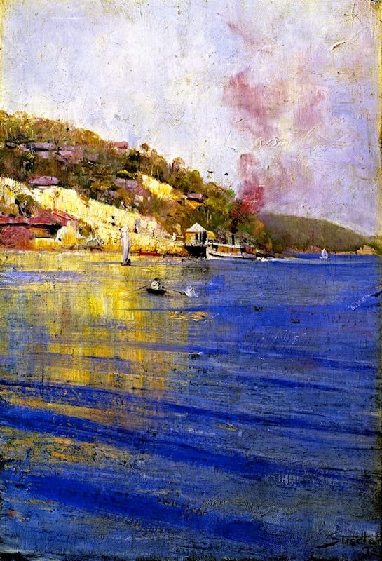 Poster Il Point Wharf Mosman Bay Streeton Impression Toile Déco Salon 60x90cm