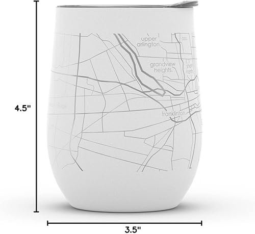 Vista 588 de Well Told Lexington Kentucky Map - Vaso de vino aislado con grabado de mapa de Kentucky, taza de acero inoxidable grabada (12 onzas, verde domingo)