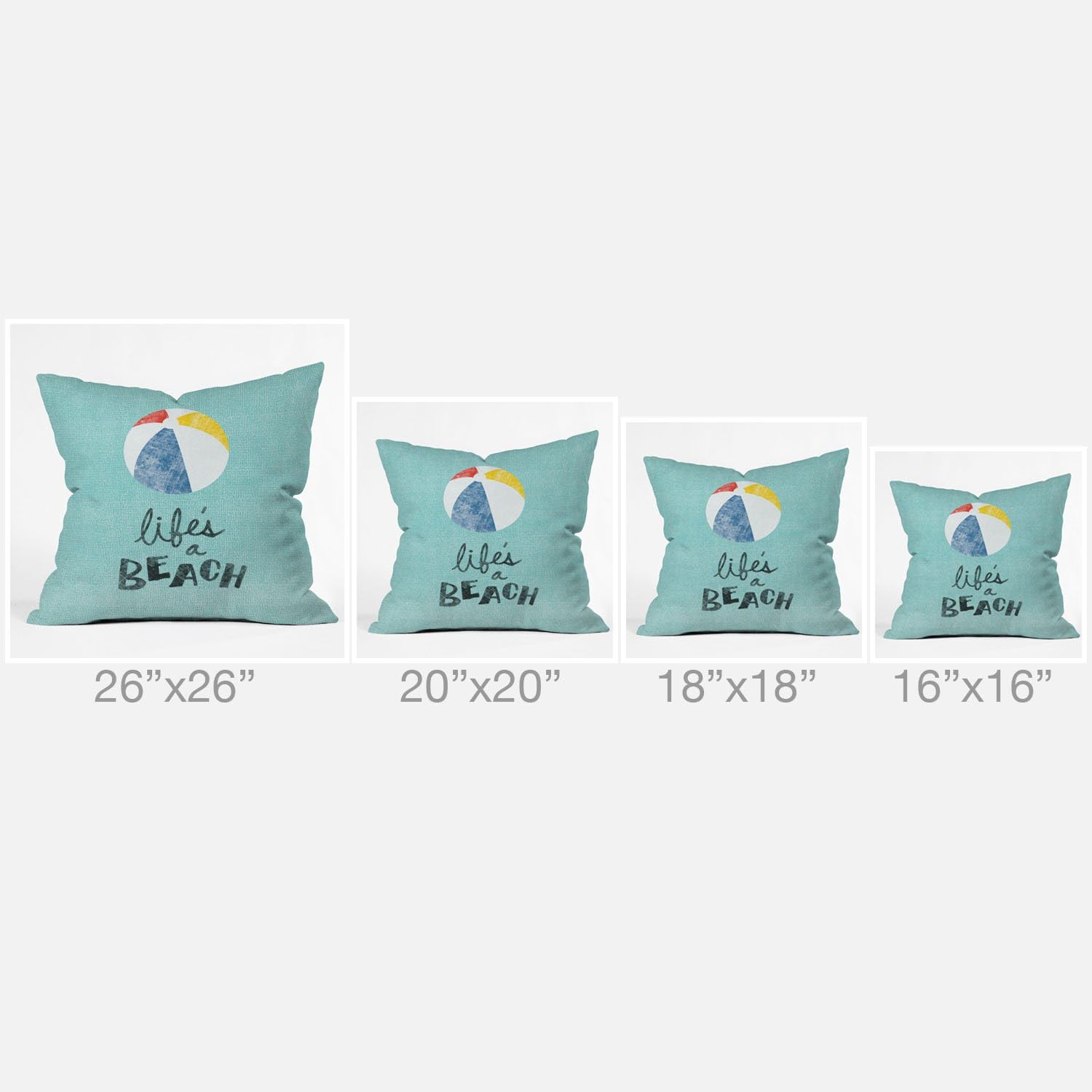 Deny Designs Nick Nelson Lifes A Beach Throw Pillow, 18 x 18