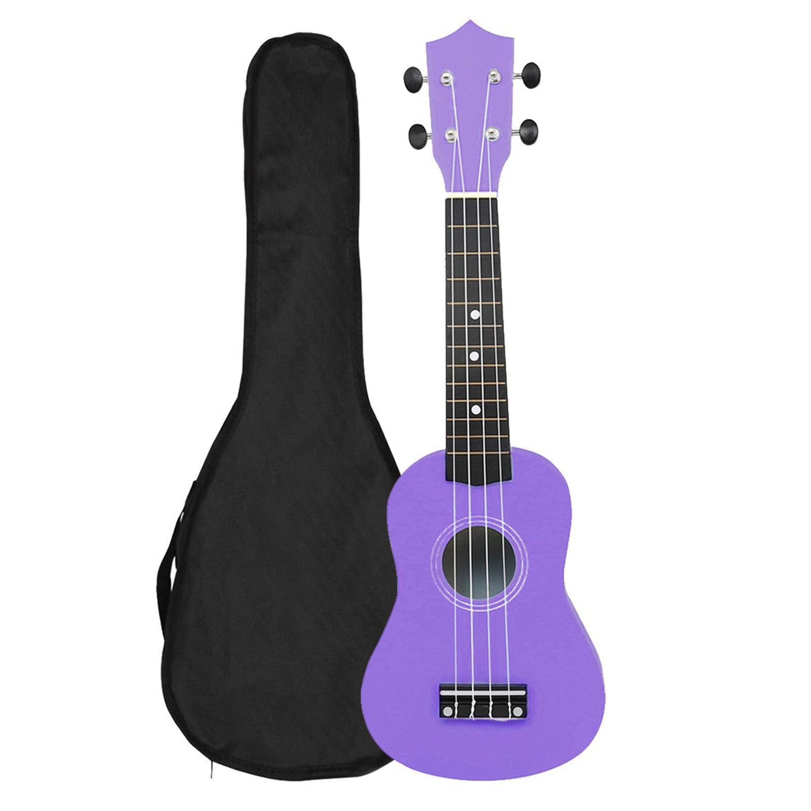 Jeffergarden Ukulele da 21 Pollici con Corpo in Tiglio, Corde in Nylon e Accordatore Integrato – Kit Completo per Principianti (adulti e bambini) con Custodia, Tracolla, Plettri e Capotasto (PURPLE)