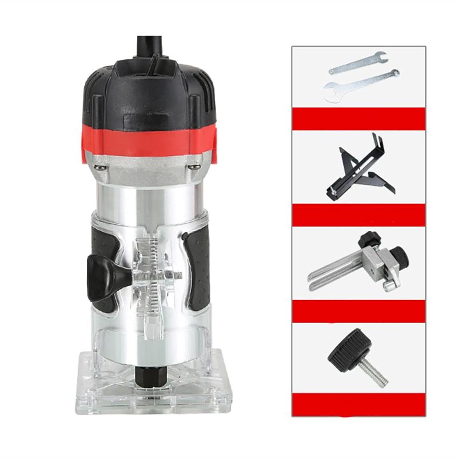 przecinak do drewna 800W Drewno Drewniane Zestaw Combo Maszyny do drewna Maszyny do drewna Frezowanie Grawerowanie Slotting Ciernik elektryczny Narzędzia z frezu frezowego (Color : US 450W)