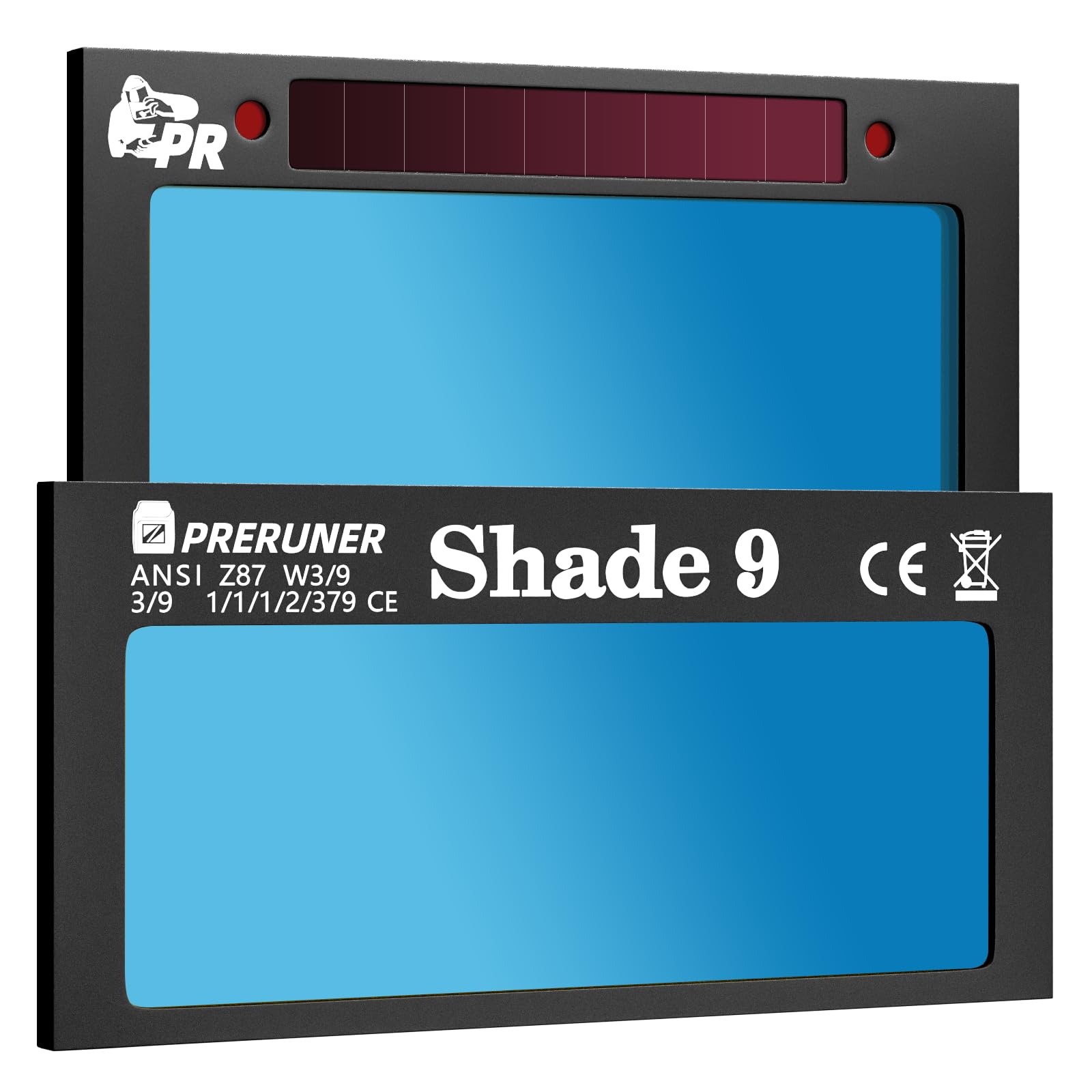 Core Series HD Shade 9 Auto Darkening Welding Lens | 2"x4 1/4"x 0.2" Welding Lens | No Coating | Ture Color View | Sugar Scoop/Pancake Welding Hood Replacement - 10 + Years of Experience