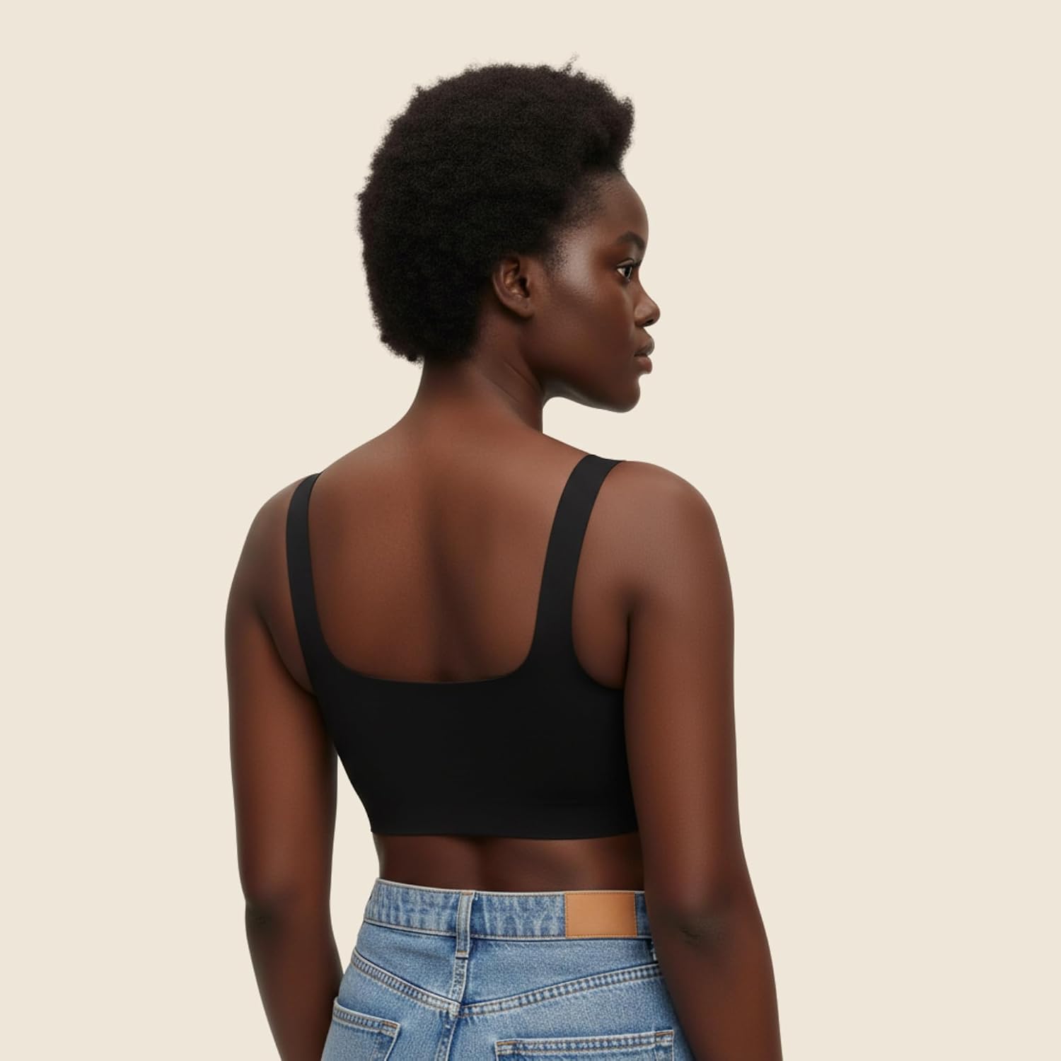 Women's Binder Top-Breathable Compression Tank for Large Bust, No Roll-Up, Sports & Everyday Wear