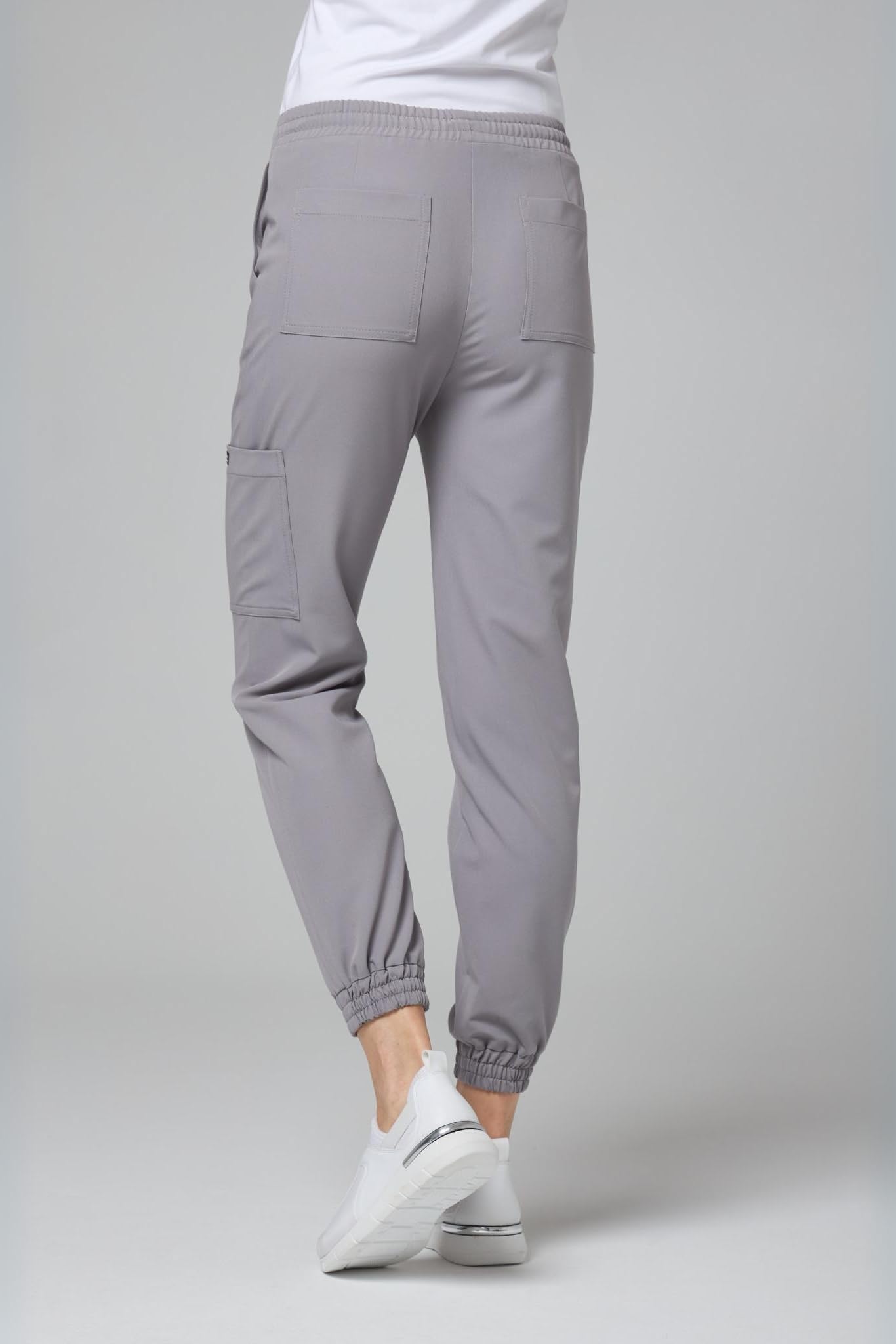 Damen Pflegehose im Jogger-Stil mit Kordelbund Tokio Grau M