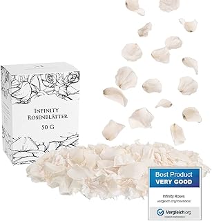 Mia Milano rose petals white dried I Valentine's Day decoration gift I P...