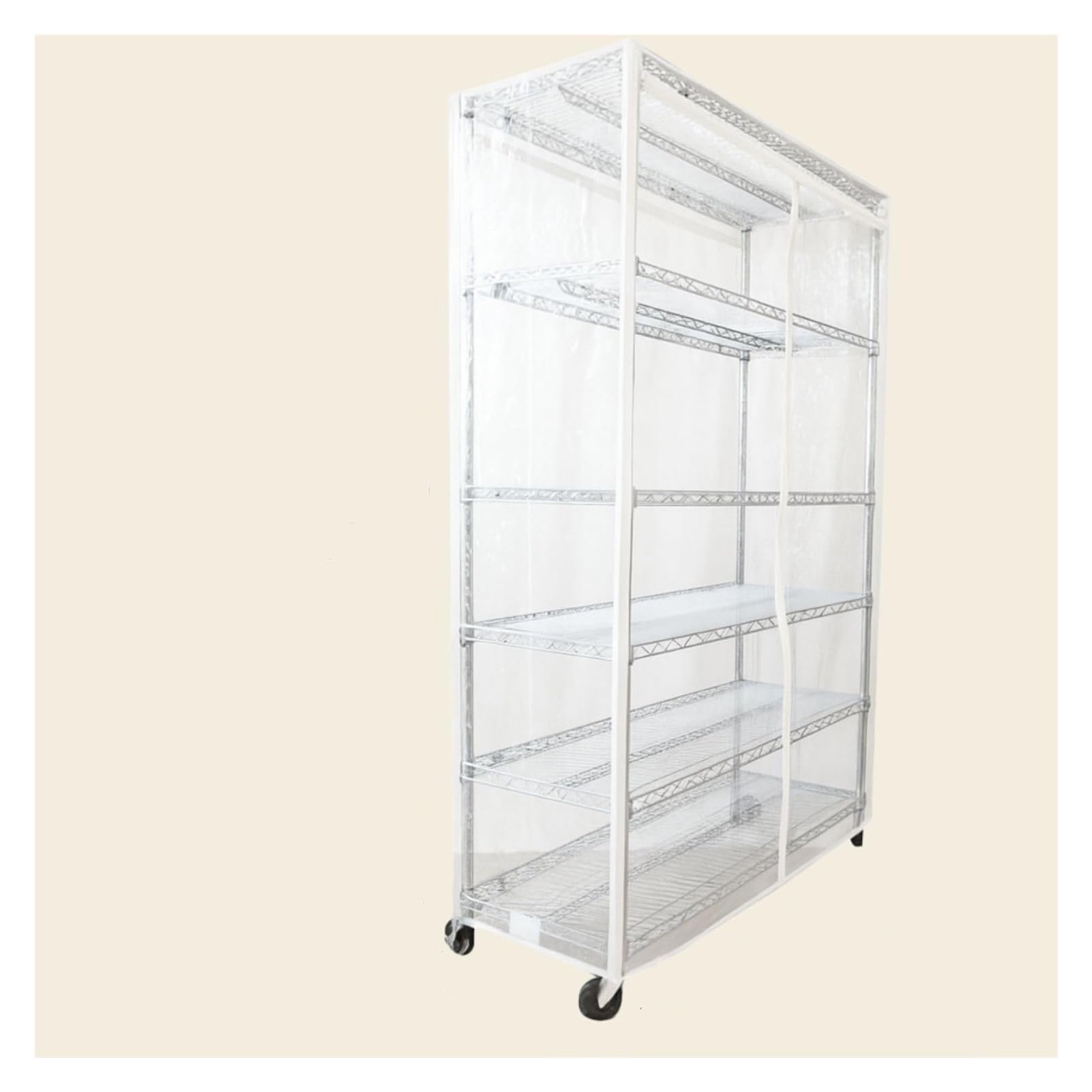 Chiara Copertura per Tavolo Copertura Antipolvere in PVC Trasparente con Cerniera Adatta per scaffali, librerie, portavasi, ECC.(B,50x40x120cm)