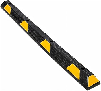 Heavy Duty Rubber Parking Curb 72 Inch, 55000 LBS Capacity Parking Stopper for Garage with Reflective Stripes, Garage Parking Floor Stop for Vehicles Truck Driveway