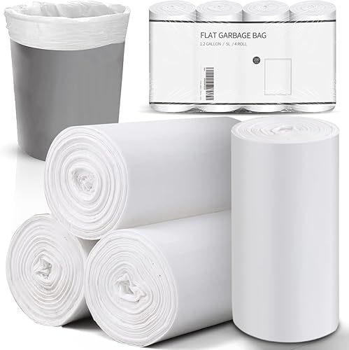 Bolsas de basura de 8 galones, bolsas de basura para el hogar, cocina, baño, oficina, dormitorio, color blanco, sin perfume, 110 unidades
