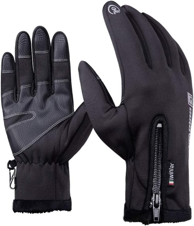 ALAOne Cycling Gloves Touchscreen Waterproof Warm Winter Gloves Outdoor Running Climbing Skiing Glove for Men Women (M)