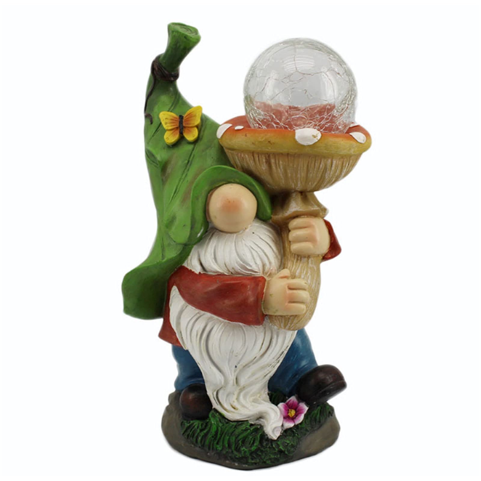 Cadeau d'ornement statue de nain de jardin LED pour pendaison de crémaillère