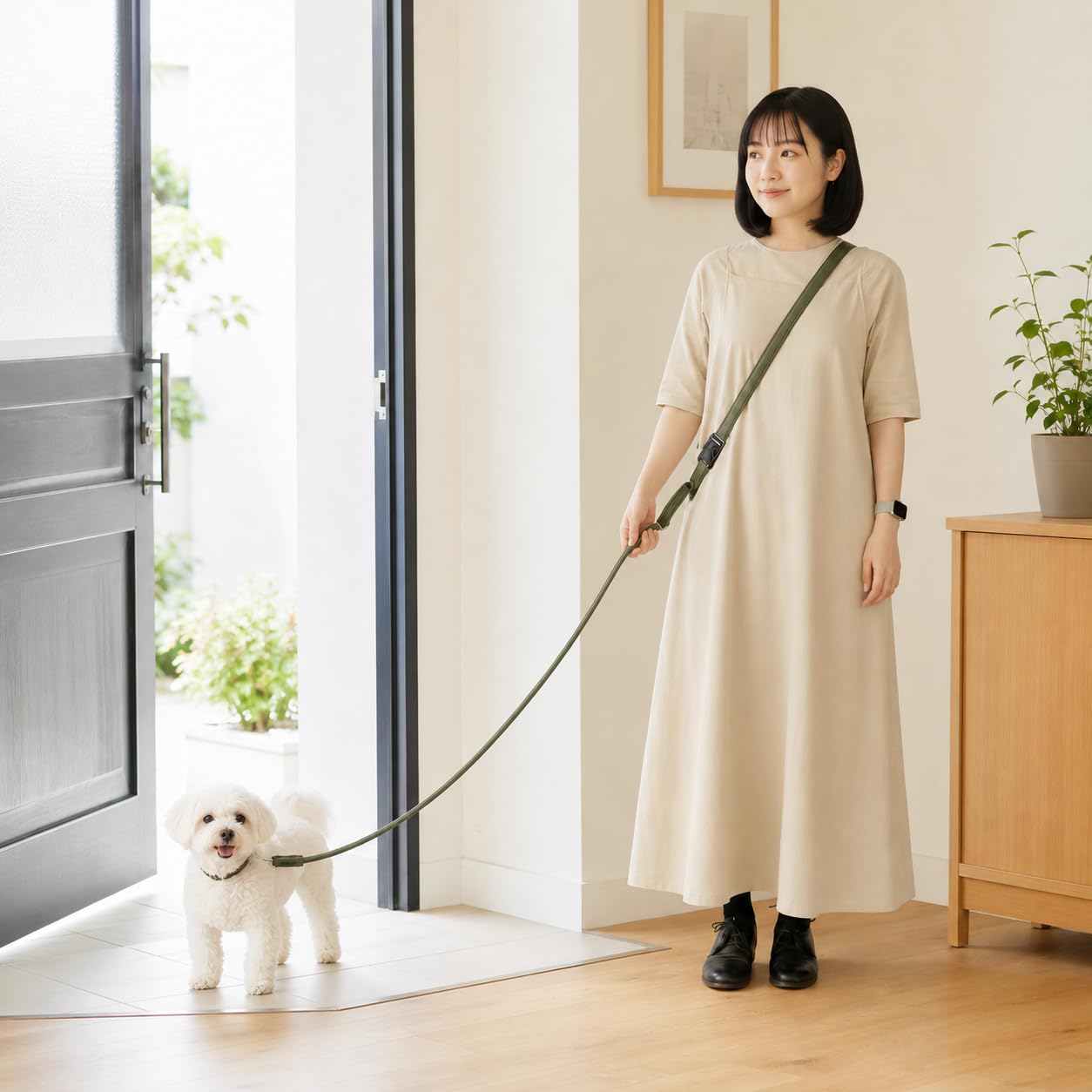 Amazon | Beanspet 犬用ショルダーリード ハンズフリー 肩掛け 斜め