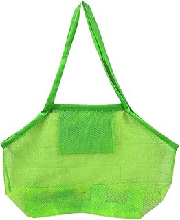 شنطة شاطئ شبكية، شنطة كبيرة لتخزين الألعاب الرملية، حمام شبكي رملي - متعددة الألوان