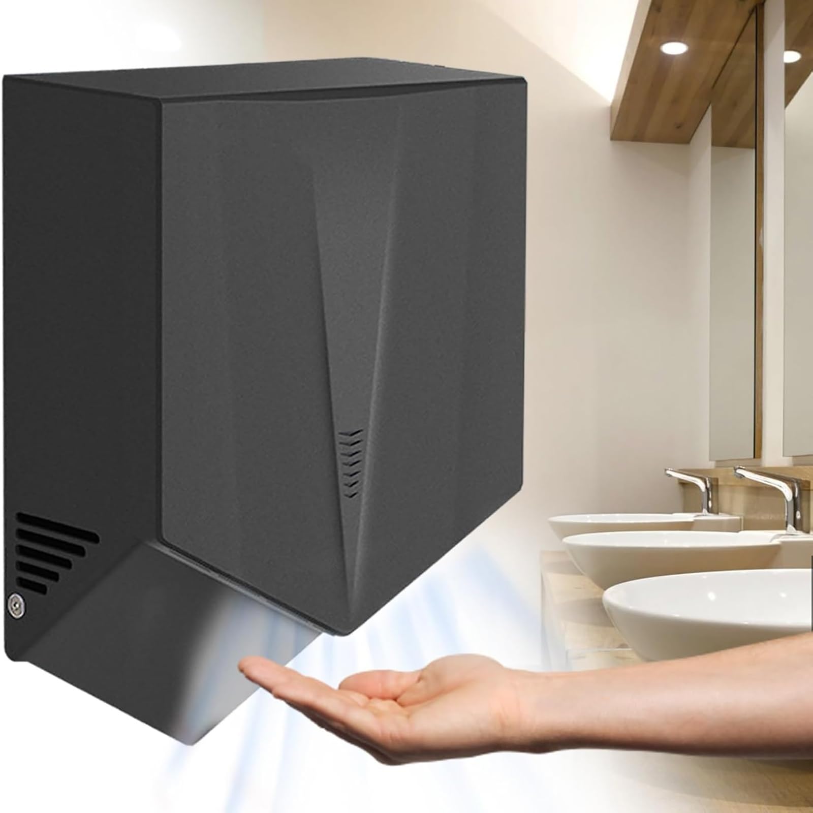 Asciugamani elettrico da parete, a basso consumo energetico, con sensore a infrarossi per bagno, casa, centro commerciale, asciugatura rapida delle mani