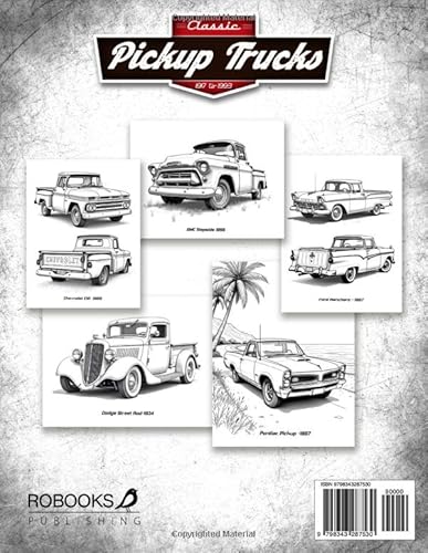 image for Classic Pickup Trucks Coloring Book - Vol.2: A Stunning Collection of 