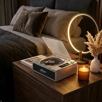 Rechargeable Portable CD Player with Bluetooth & Speaker for Home Travel