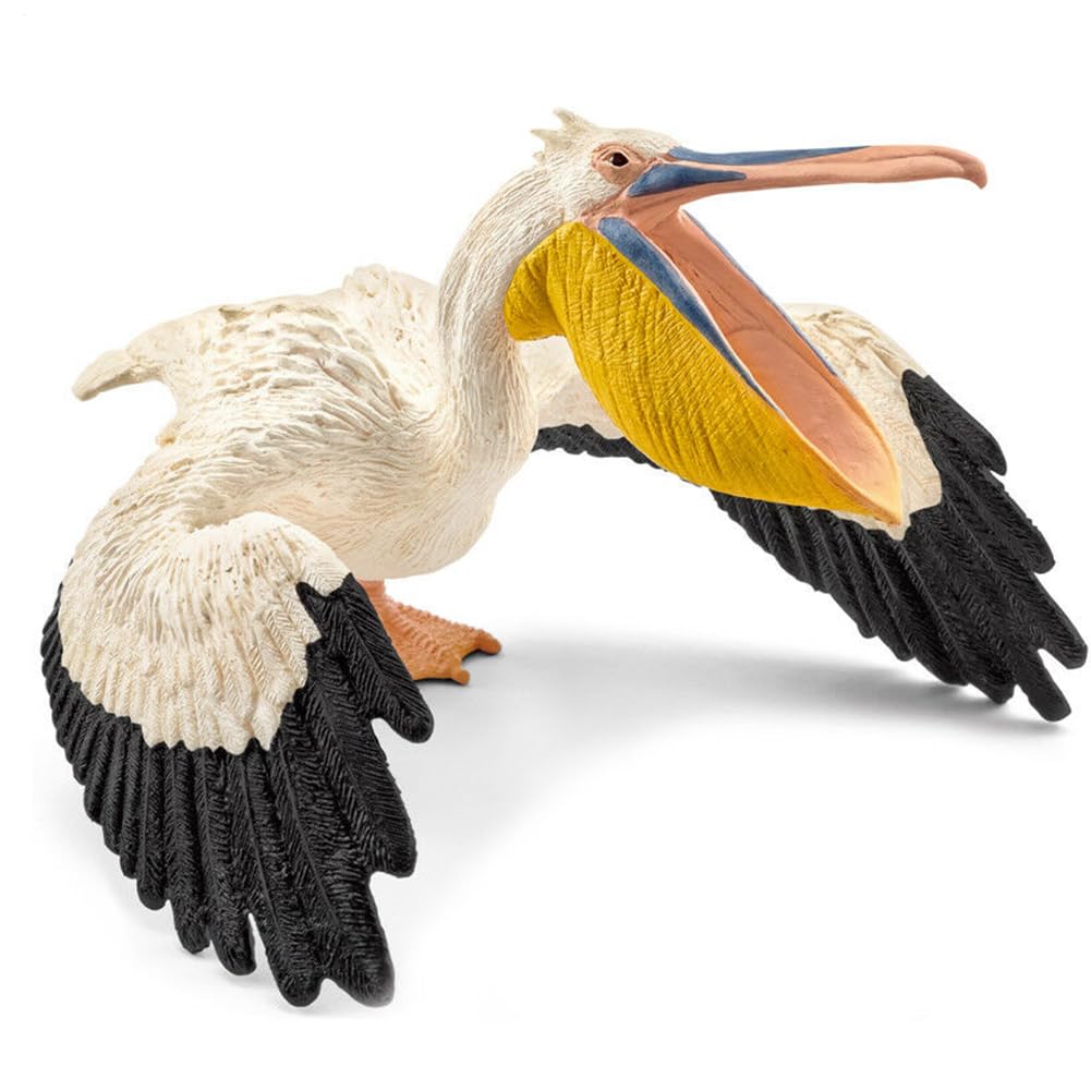 Wildlife Birds Model - Pelican Figurine Sculpture, Nature Toy Collectible | Highly Detailed Learning Display, Miniature Decoration Accessory For Ut