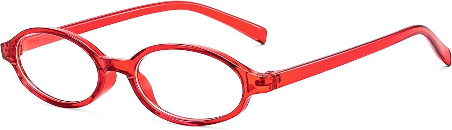 FEISEDY Y2K Retro Oval Blue Light Glasses for Women Fashion Small Face Eyewear Frame 90s Nerd Fake Cosplay Eyeglasses B0258 - Image 4