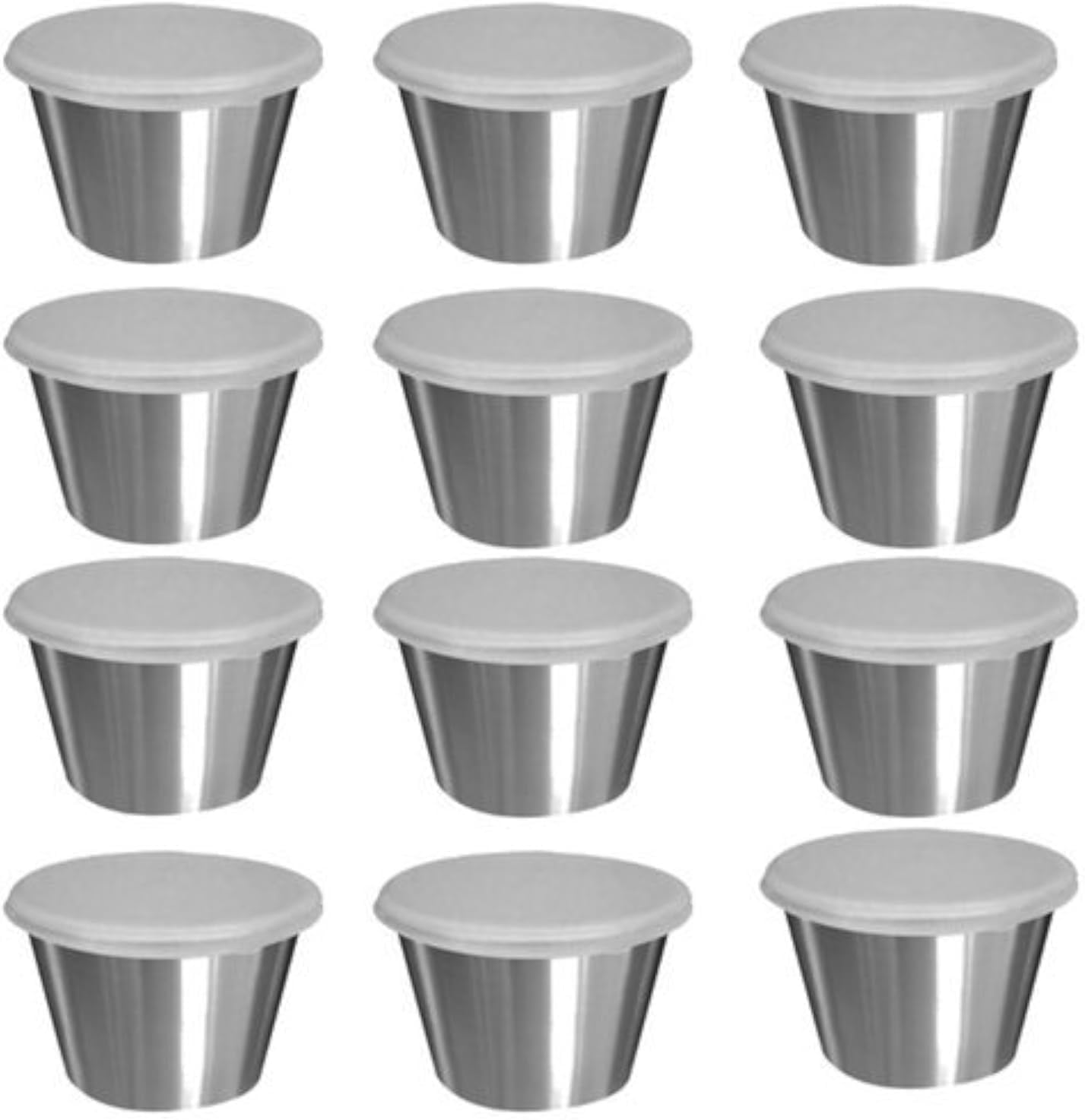 Tablecraft H5069 2.5 oz Dipping Cups with Lids (12 Pack)