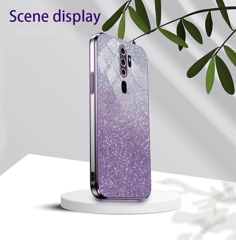 Glitter Cover Per Oppo A58 4G – Custodia TPU Trasparente Con Cornice Placcata E Adesivi Glitter Staccabili, Colore Nero