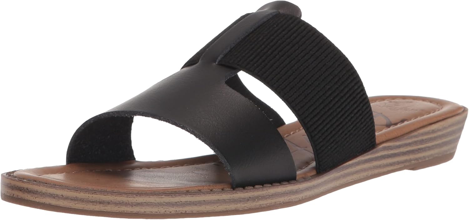 Blowfish Malibu womens Bucketlist Flat Sandal, Black Dyecut, 7.5 US