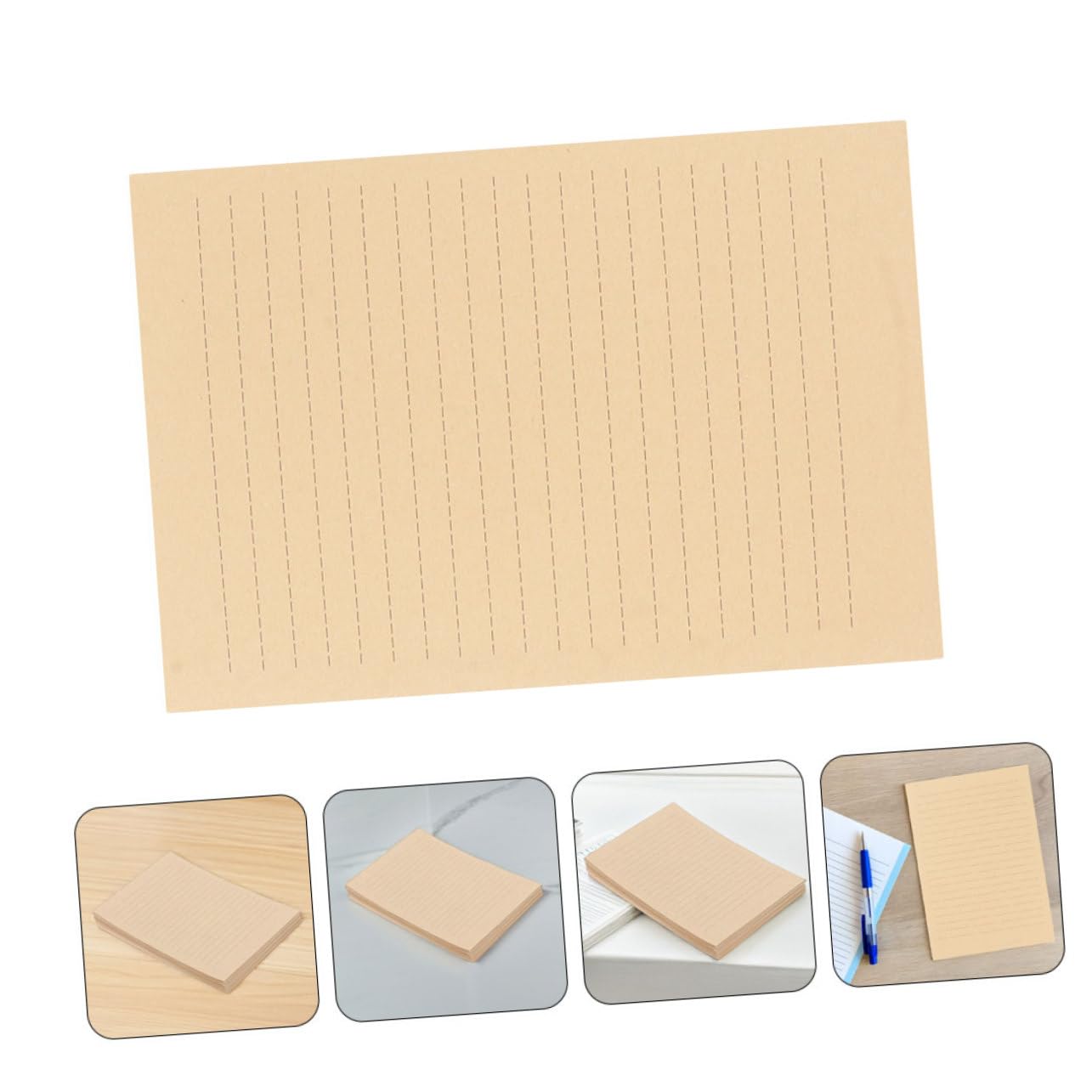 Vintage Schreibpapier 200 Stück A5 aus Kraftpapier Liniert