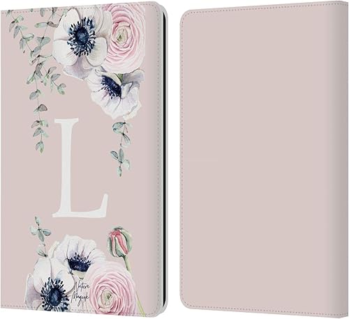 Vista 10 de Head Case Designs Funda de piel con monograma floral de Nature Magick Letra E con licencia oficial de flores rosas compatible con Kindle Paperwhite