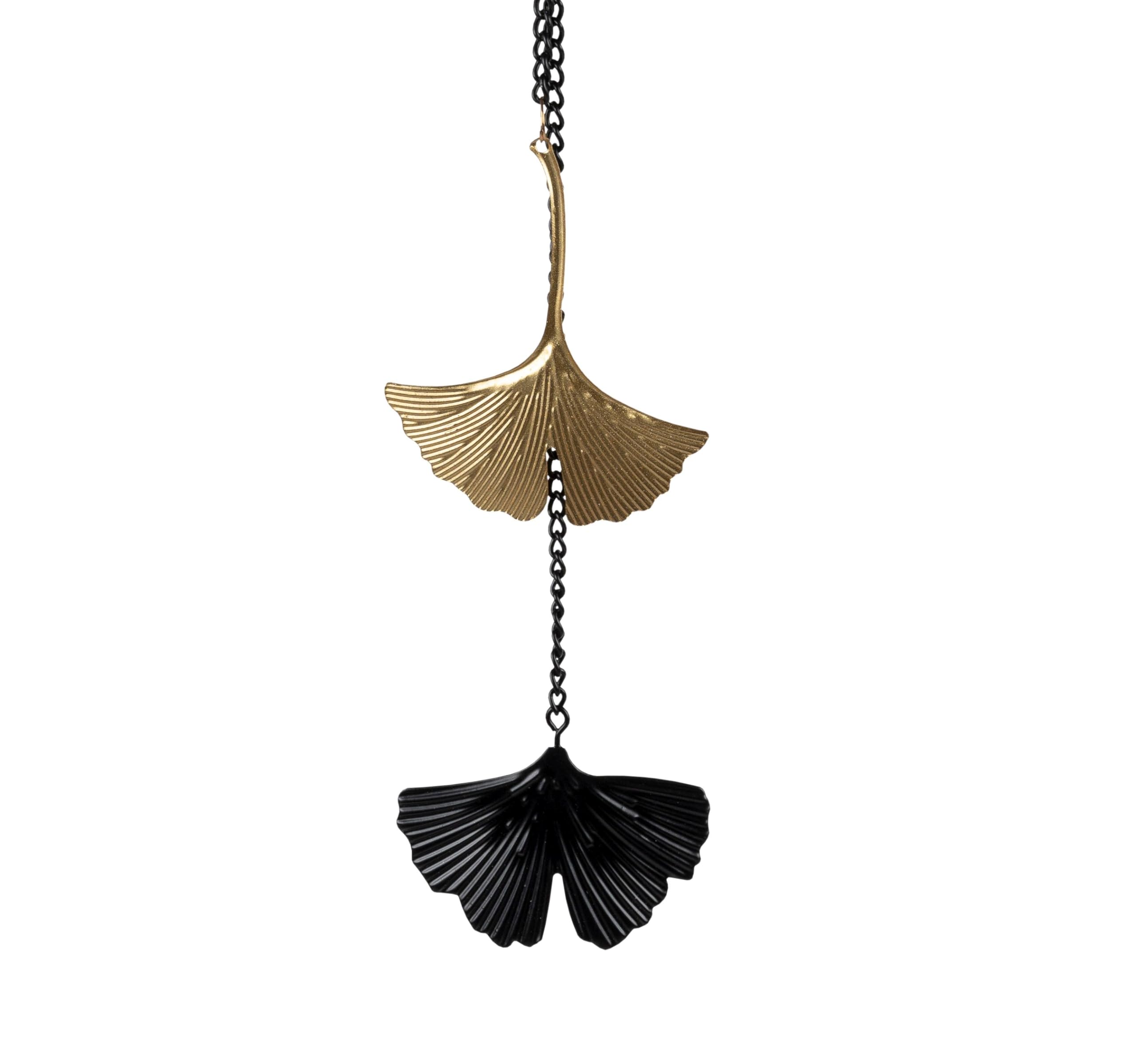 formano Dekoracyjna zawieszka okienna girlanda Ginko 40 cm metal Mobile – precyzyjnie wykonany motyw liścia miłorzębu, dekoracja okienna, dekoracja wisząca