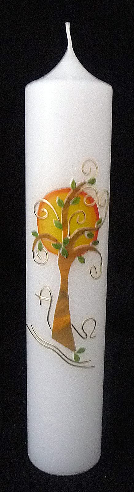 Vela para bautizo, árbol de la vida, 250/50