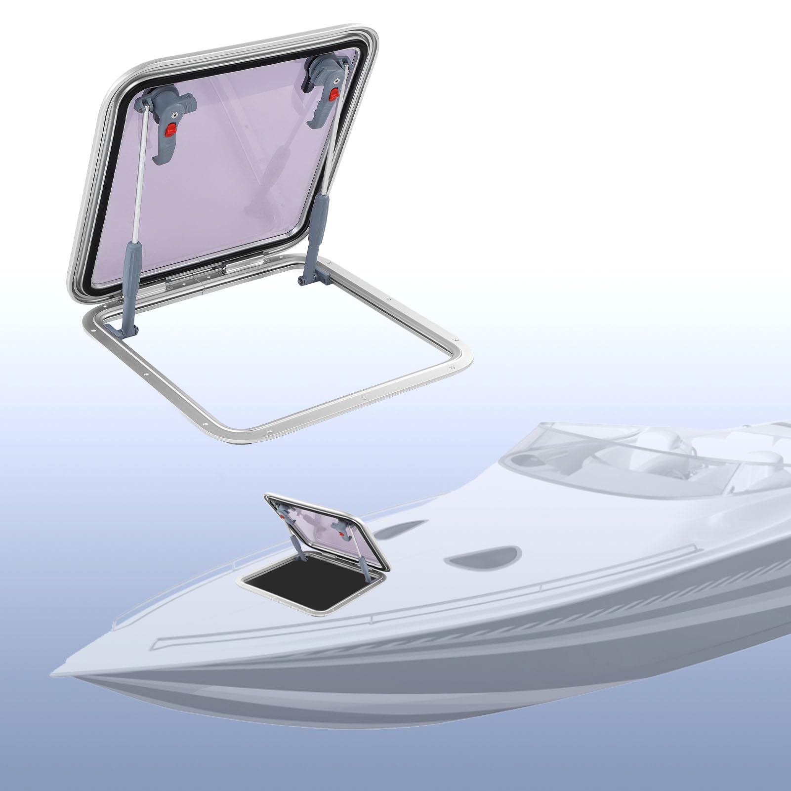 Amazon | ボート舷窓エスケープハッチ窓 L450 W450mm プッシュアウト