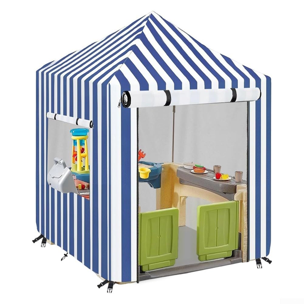 Housse cabane enfant 210D bâche de protection imperméable pour maisonnette de jardin