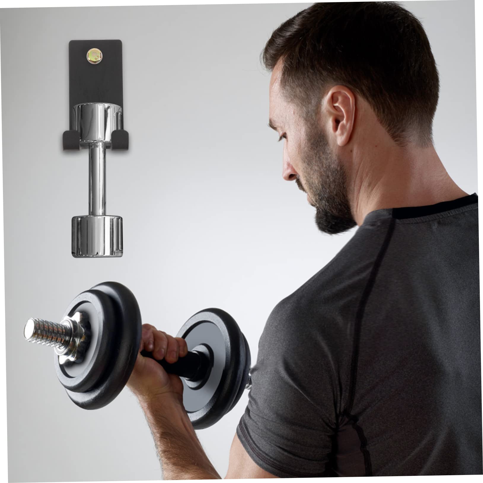 Support Haltères Vertical Veemoon – Rangement 5 Paires, Structure Triangulaire Acier, Noir, Pour Home Gym Et Prof