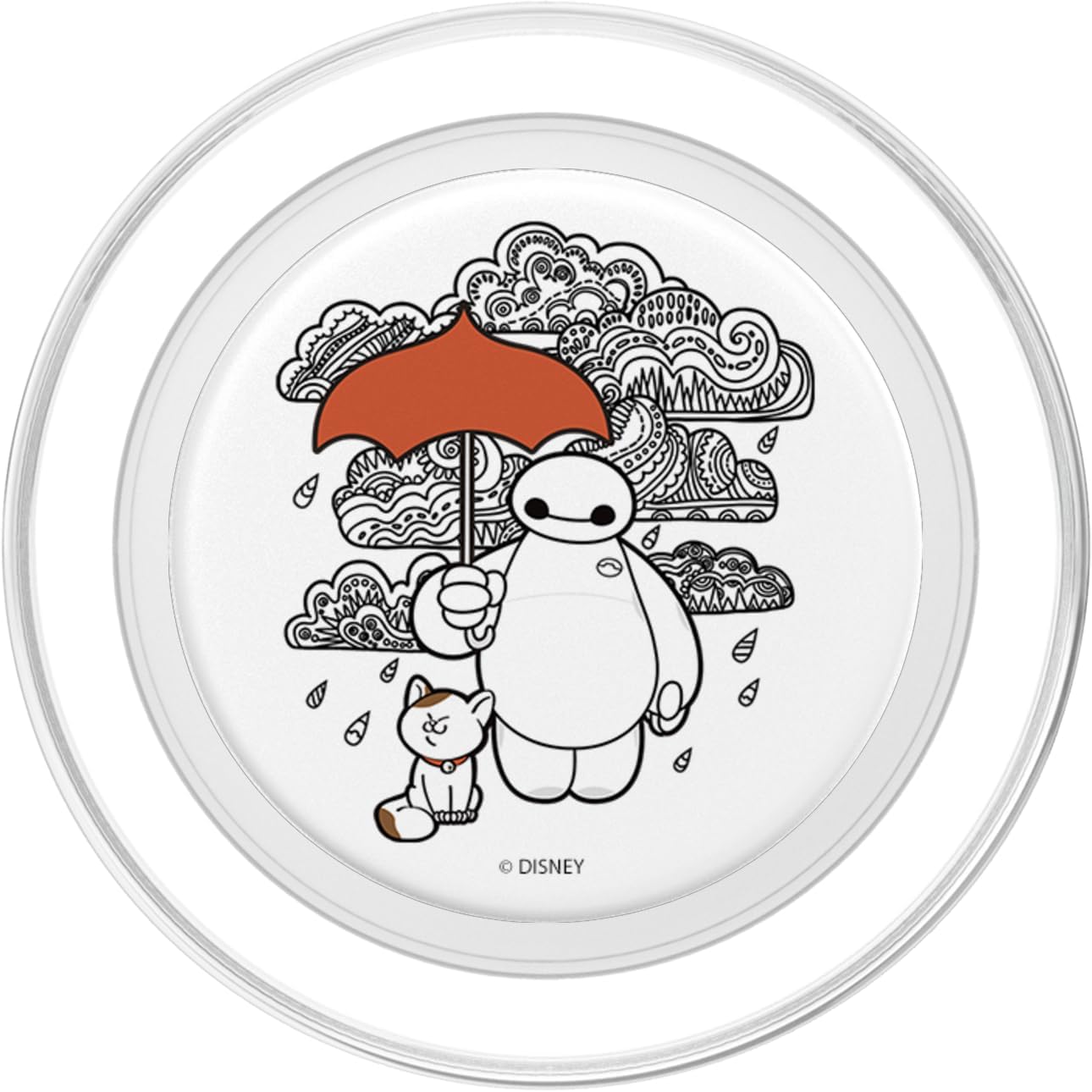 Disney Big Hero 6 Baymax with Umbrella for Cat Henna Design PopSockets PopGrip for MagSafe