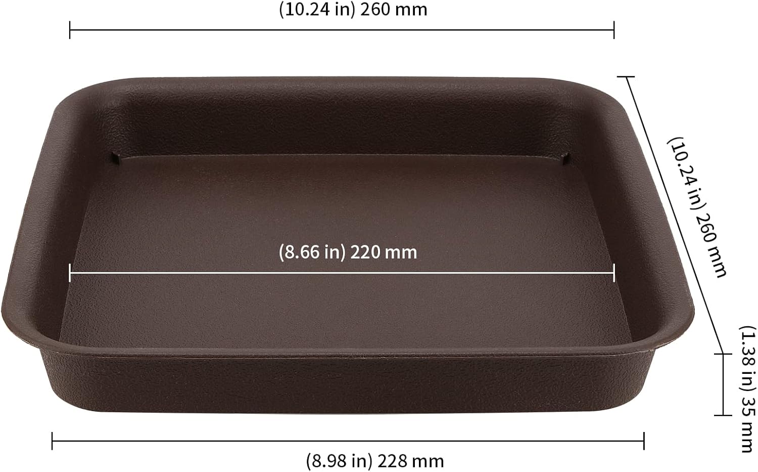 KEILEOHO 12 Pack 10 Inch Square Plant Saucer, Plastic Plant Water Dray Tray, Heavy Duty Plastic Plant Saucers, Flower Pot No Holes Plant Drip Tray for Outdoor and Indoor Plants Garden