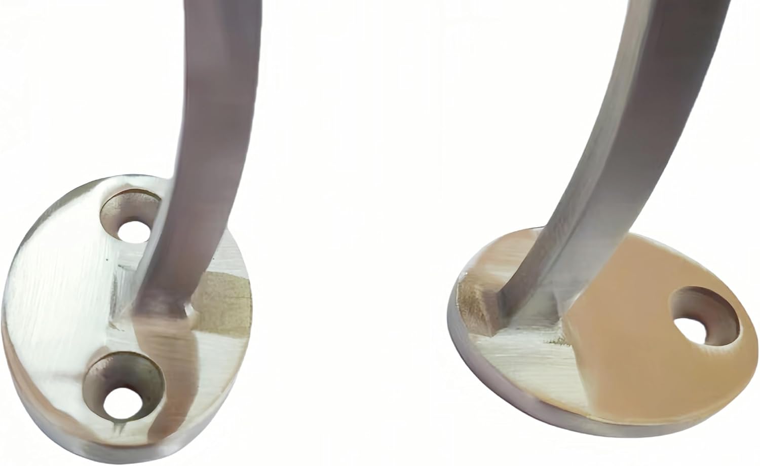 Stainless Steel 304 Bar & Floor Mount Combination Foot Rail Bracket ,Fits 50.8mm/2inch OD Bar Foot Rail Tubing Furniture Hardware with Screws (Matte Black, 1Pack)