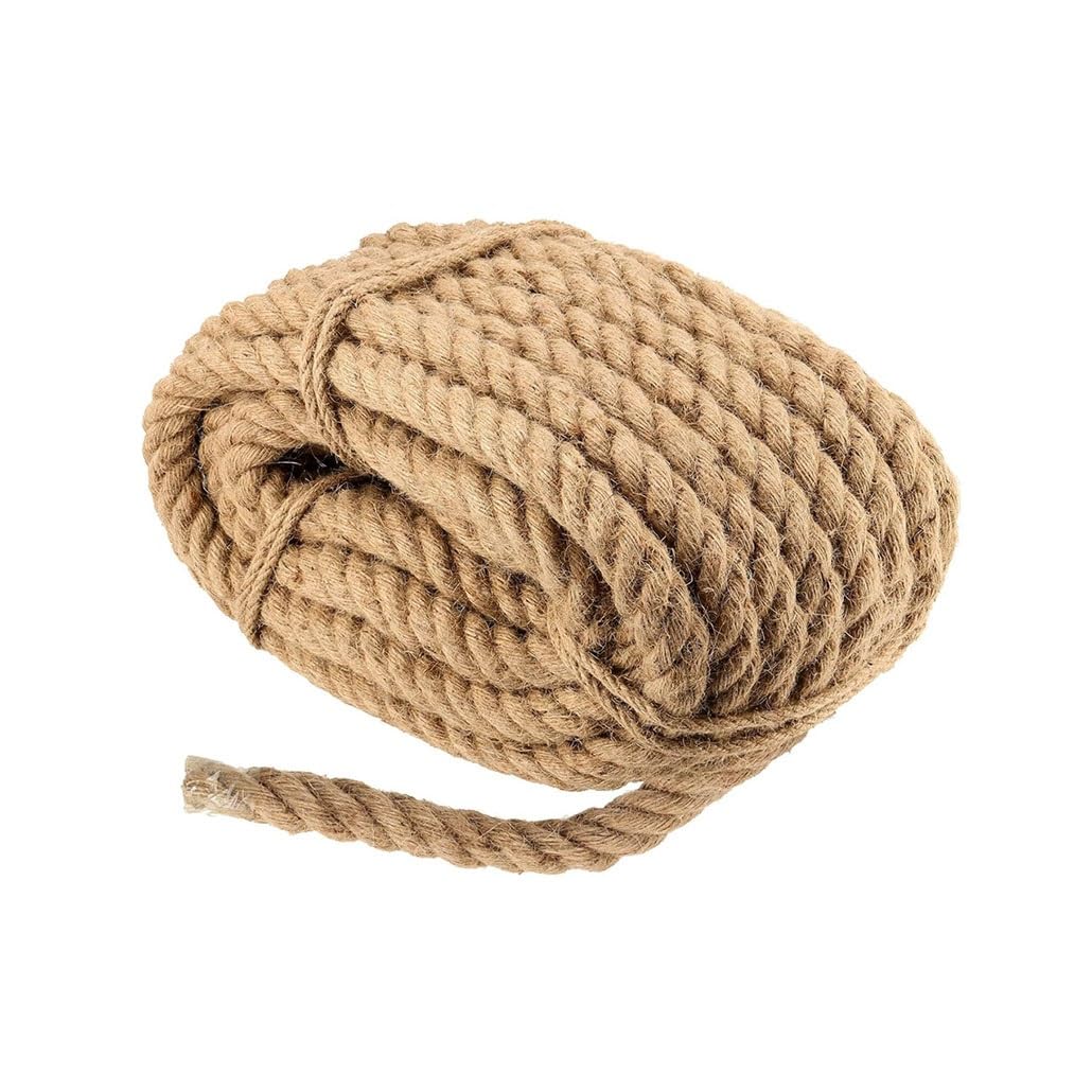 Ficelle Jute Naturelle Naturel Ficelle Robuste pour Bricolage Jardinage Décoration Et Artisanat(14mm,10m/33ft)